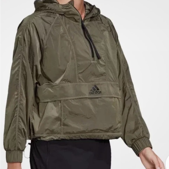 adidas Jackets & Blazers - Adidas Windy.RDY Legacy Green Hooded Windbreaker